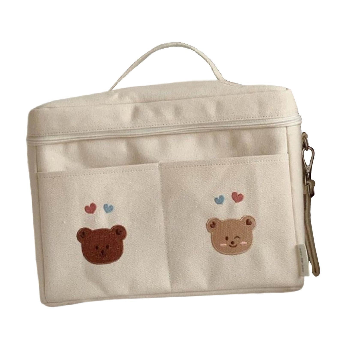 bnf Baby Diaper Bag Stylish Storage Bag Baby Stroller Bag for Bottle Diaper Toys Two Bear White|Baby | Strollers & Accessories |