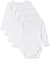 The ChildrenS Place Baby White Bodysuit, White 58445 (Pack Of 4), 03Months