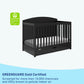 Graco Bellwood 5-In-1 Convertible Crib With Drawer (Black) - Greenguard Gold Certified, Full-Size Storage Drawer, Converts To To