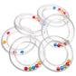 Toyvian 6Pcs Baby Toy Rings, Baby Rattles Plastic Clear Hand Bell Shaker, Rattle Inserts for Baby Toys, Developmental Baby Toy f