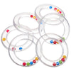 Toyvian 6Pcs Baby Toy Rings, Baby Rattles Plastic Clear Hand Bell Shaker, Rattle Inserts for Baby Toys, Developmental Baby Toy f