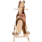 Qaba Kids Plush Toy Rocking Horse Ride on with Realistic Sounds - Brown