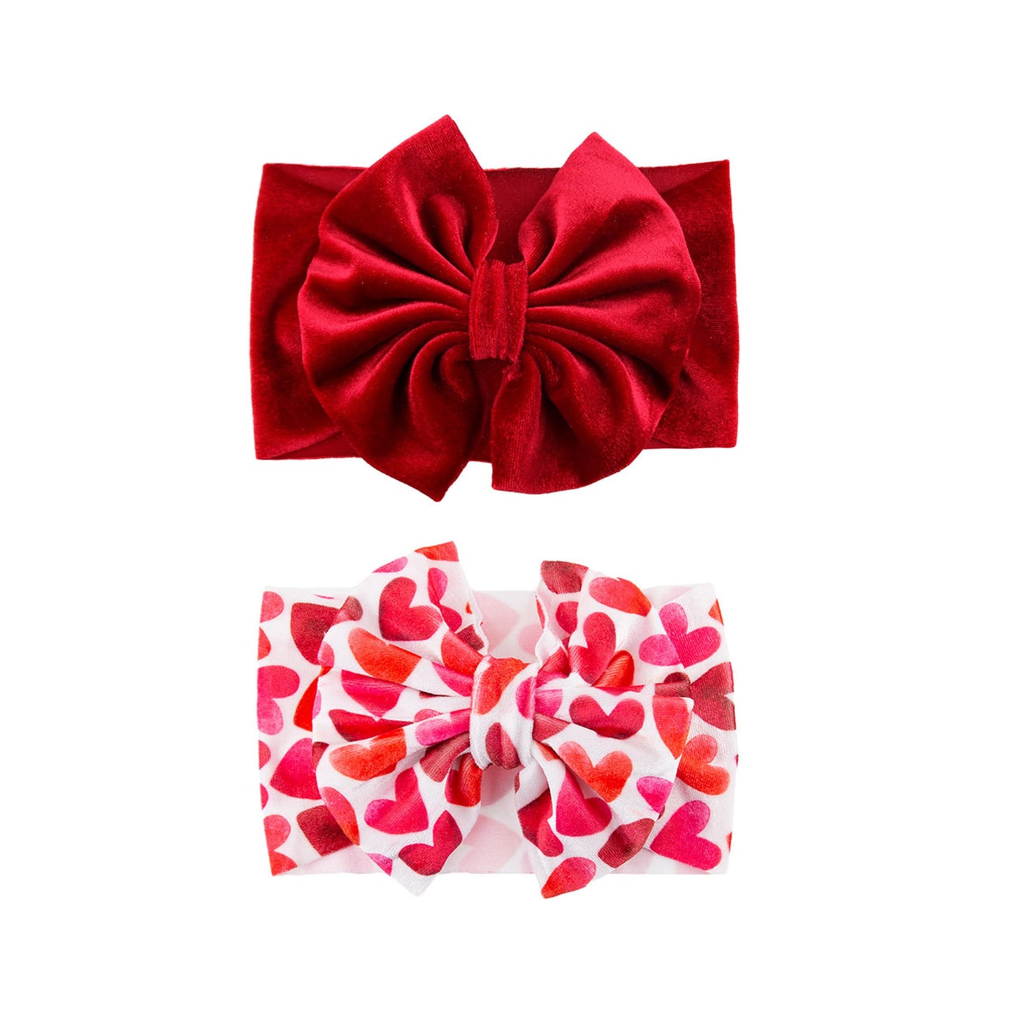Heart Baby Bow For Baby Girls Large Hair Bows Red Headband Wide Newborn Bows Newborn Bows Headbands Hairbands Hair Accessories.(