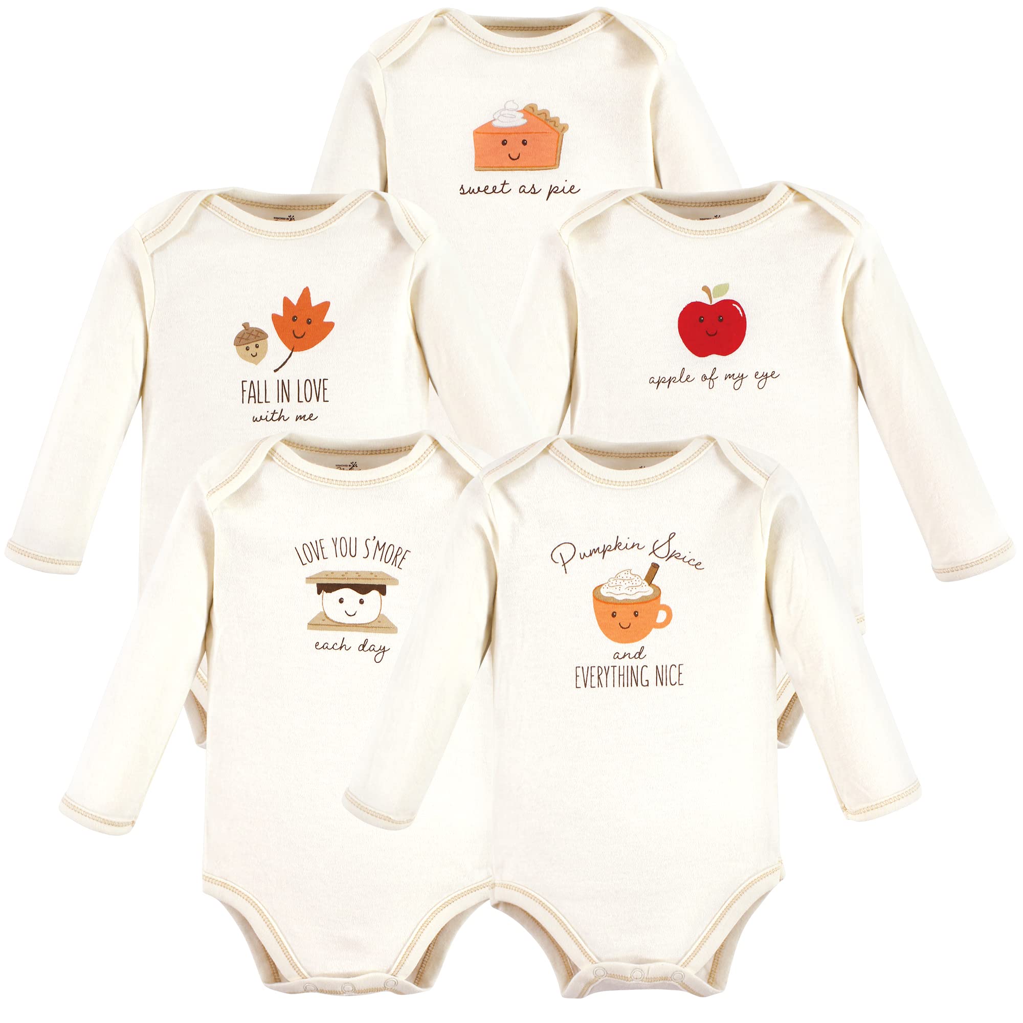 Touched By Nature Unisex Baby Organic Cotton Long-Sleeve Bodysuits, Fa – Cutebab WBBAPB0C6B3HCSN