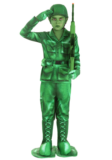 Fun Costumes Plastic Army Man Costume For Kids X-Large