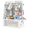 Bamboohomie Baby Shower Crate Closet, Baby Baskets With Hangers Handle, Baby Crate Box For Baby Shower, Welcome Gift Basket For
