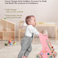 Wooden Baby Walker with Wheels, Baby Push Walkers for Girls 6-12 Months, Push Toys 1 Year Old Girl Small Size