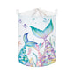 HUUMONSS Mermaid Tail Baby Laundry Hamper Collapsible Clothes Kids Storage Basket Large Girls Gift Toy Box Bin for Nursery Room,