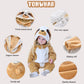 Tonwhar Kids' And Toddlers' Infant Tiger Dinosaur Animal Fancy Dress Costume Outfit Hooded Romper Jumpsuit (1-3 Months/Height:20
