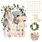 Baby Shower Gifts Basket Wooden Crate, Personalized Wooden Letters and Clothes Hangers New Born Baby Girl Boy Gifts Vine Decorat