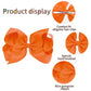 Oaoleer Big Hair Bows For Girls 12 Pcs 6 ' Orange Grosgrain Ribbon Large Boutique Bow Alligator Clips Hair Accessories For Todd