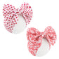 Yanjie Baby Bows For Girls Baby Headband Red Nylon Handmade Newborn Heart Headbands Infant Hair Bows Light Pink Hair Accessories