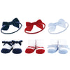 Hudson Baby Baby Girls' Headband And Socks Giftset, Dark Red Blue, One Size