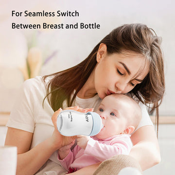 Yanyoyo Natural Glass Baby Bottle Wide Neck, Anti-Colic Baby Bottle, Clear, 5.4Oz(Pack Of 2), Includes 2Pcs Natural Response Nip