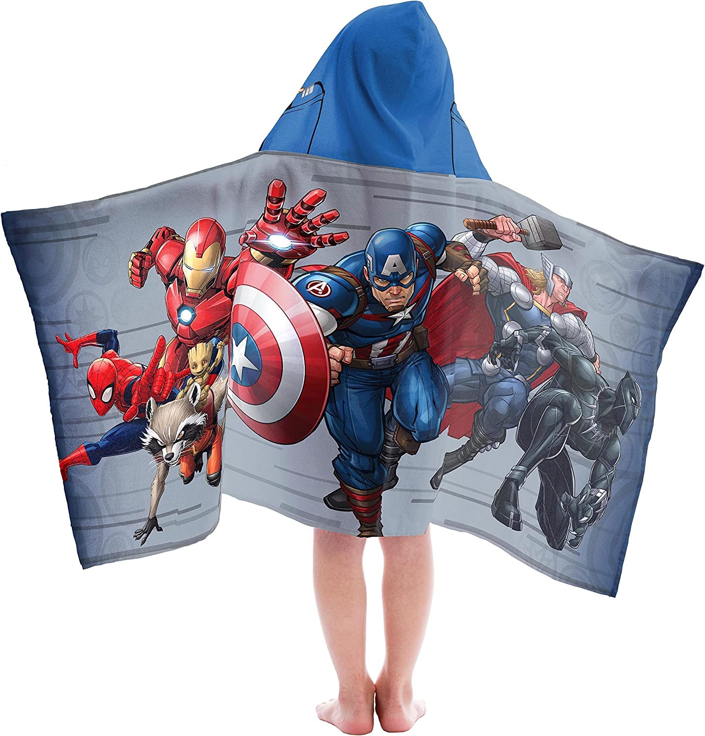 Jay Franco Marvel Avengers Hooded Bath/Pool/Beach Towel,Cotton, Gray – Cutebabyb WBCBBB07F2PCSNN
