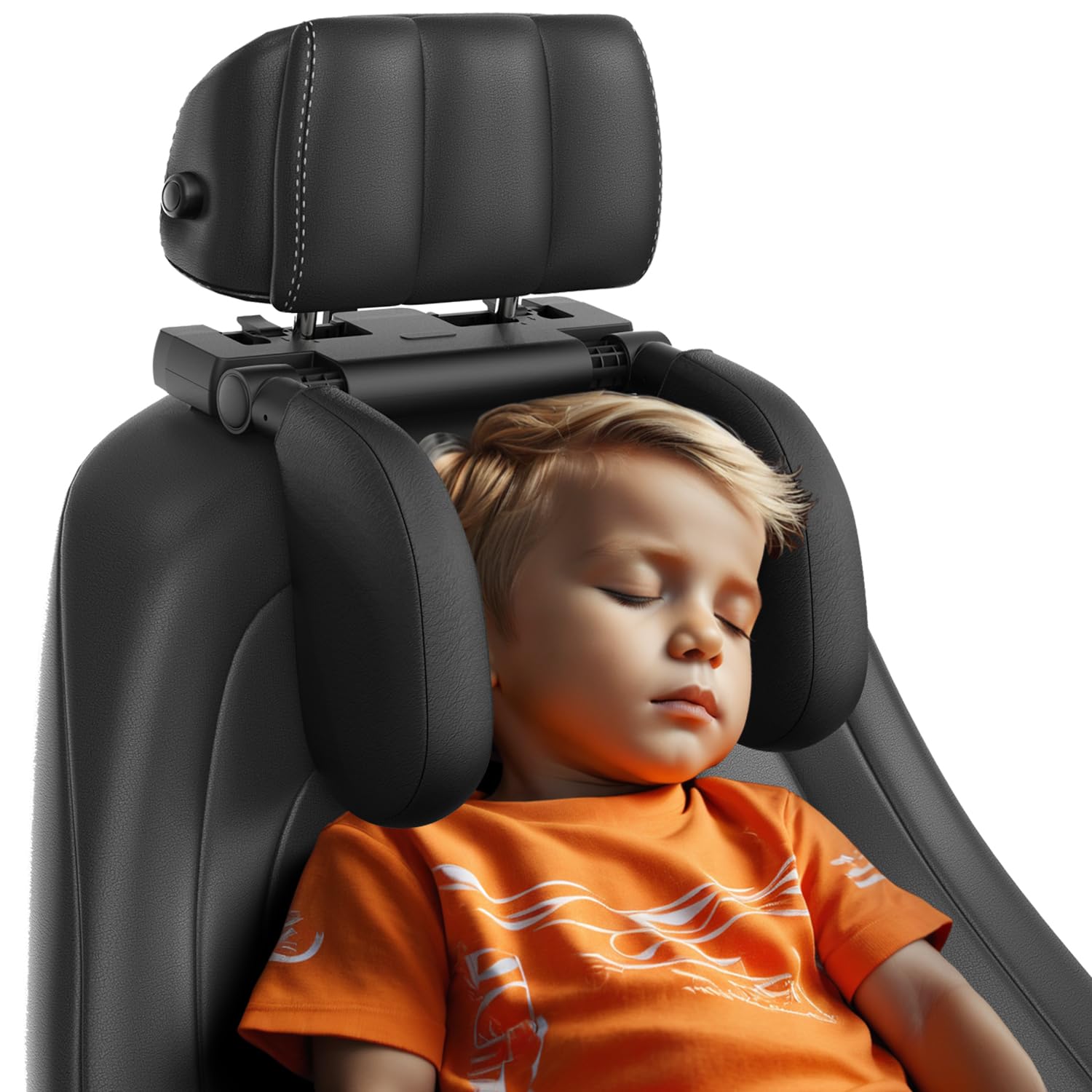 Zorunowa Car Headrest Pillow,Thickened Memory Foam Road Pal Headrest,Neck Support Pillow,180 Adjustable Car Headrest,Travel Car