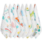 Aolso Baby Washcloths, 8pcs Muslin Cotton Baby Towels, 25x25 cm 6 Layers Cotton Baby Muslin Squares, Soft Baby Muslin Cloths, Ab