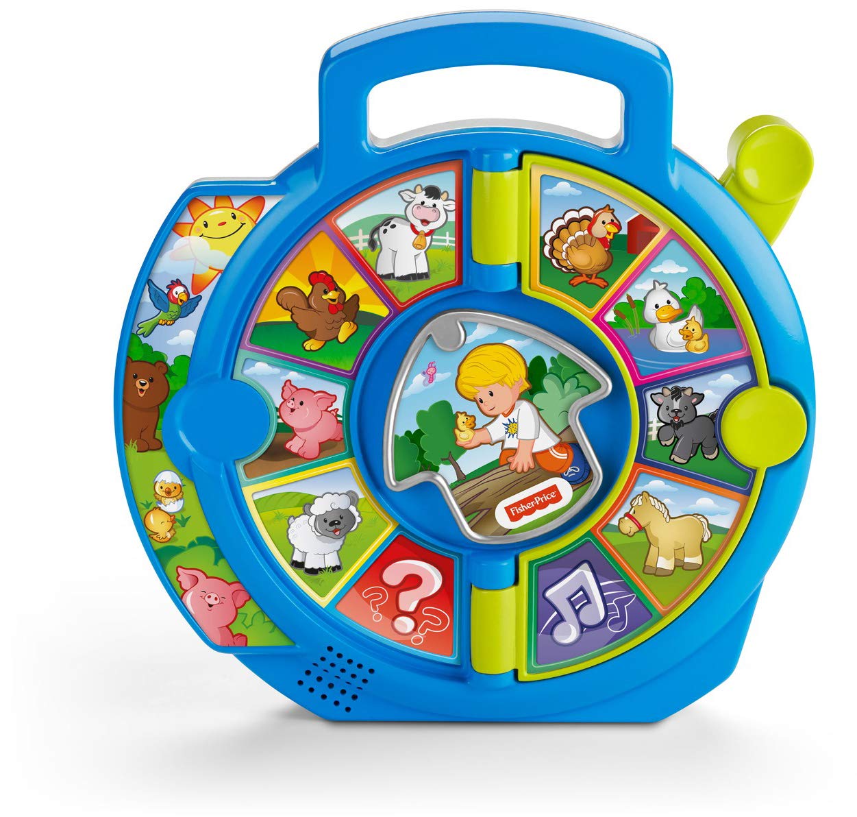Fisher-Price Little People Toddler Learning Toy World of Animals See N Say with Music and Sounds for Ages 18+ Months
