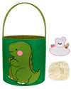 Jmhachy Cute Themed Easter Basket - Large Empty Felt Basket With Handle And Detachable Wings, Personalized Name Tag Patch, Perfe
