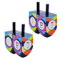 The Dreidel Company Let'S Play The Hanukkah Game 2 Multi Colored Extra Large Hand Painted Wood Dreidels (Style 4, Pack Of 4)