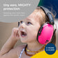 Banz Kidz Earmuffs 2 Years & Older - Petal Pink - Loud Noise Cancelling Kids Headphones & Toddler Ear Muffs, Size Adjustable