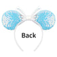 Snow Ears Princess Headband Mouse Ears Headband For Women Sparkle Sequins Mouse Hair Band With Big Ears Essencial Accessories Fo