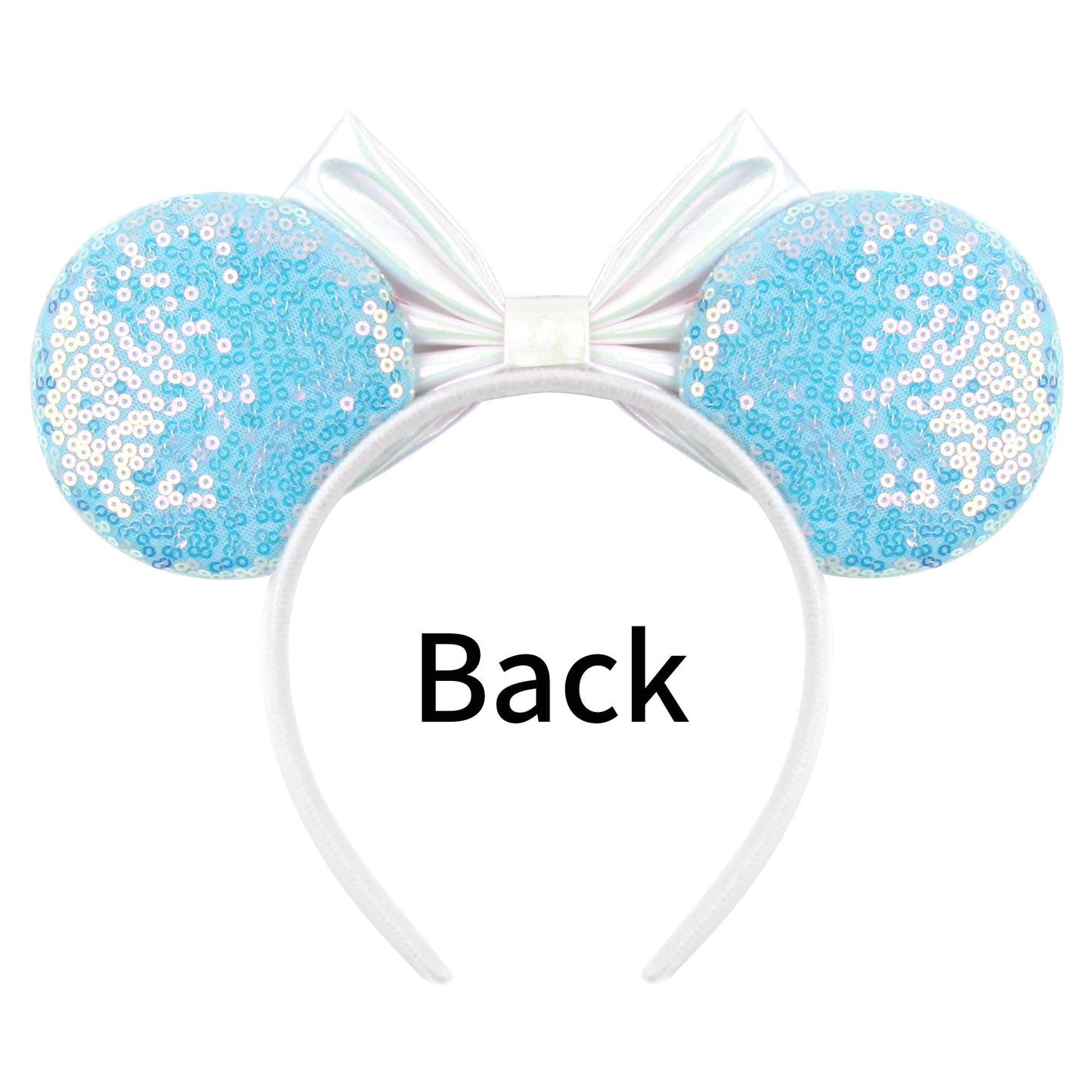 Snow Ears Princess Headband Mouse Ears Headband For Women Sparkle Sequins Mouse Hair Band With Big Ears Essencial Accessories Fo