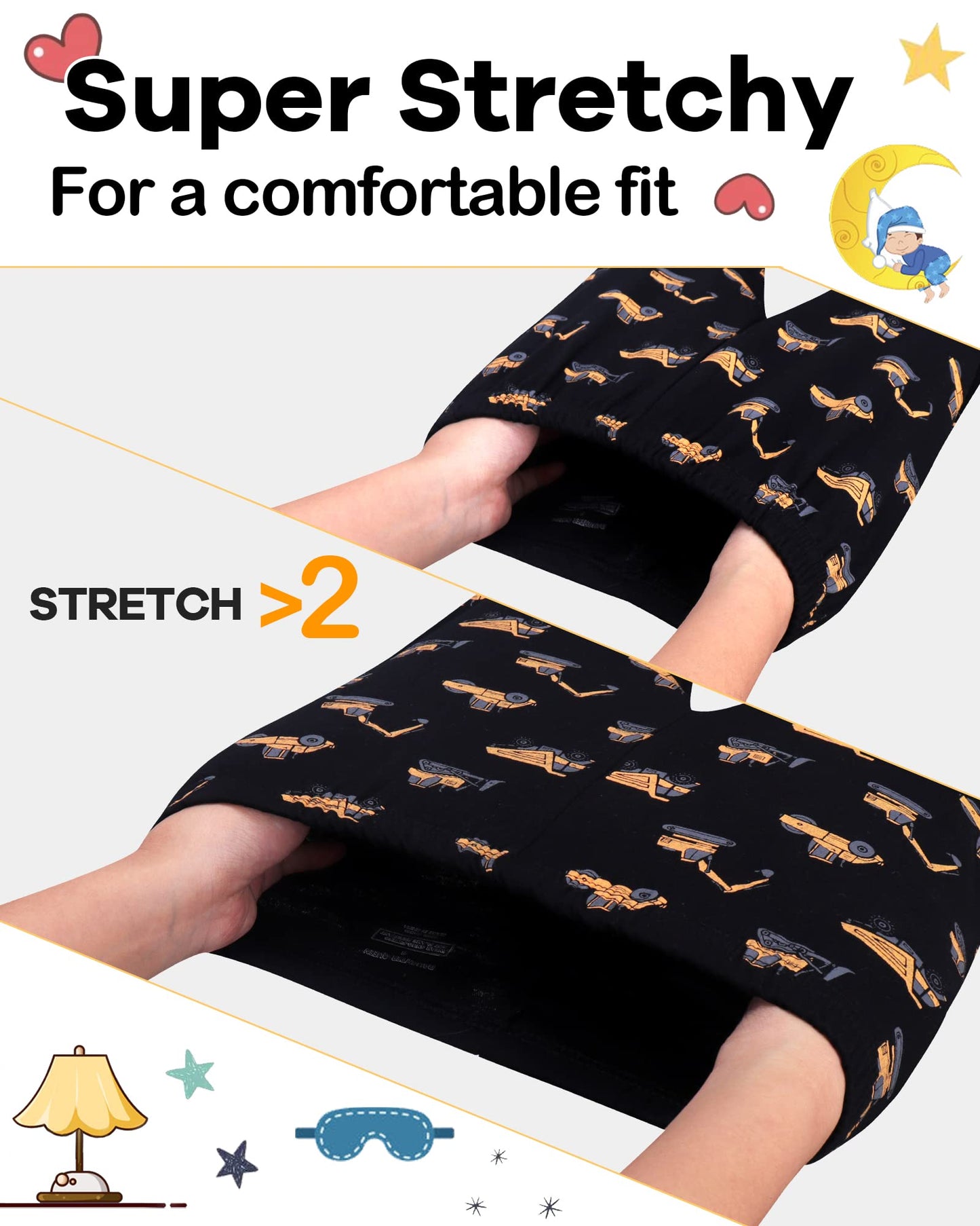 Daughter Queen Boys Pajamas 18-24 Months Summer Pjs Excavator Pj Sets Baby Toddler Cotton Short Sleeve Sleepwear Jammies Constru