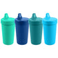 Re-Play Sippy Cups for Toddlers - 10 Oz. Reusable Spill Proof Cups for Kids, Dishwasher/Microwave Safe - Made in USA - Set of 4-