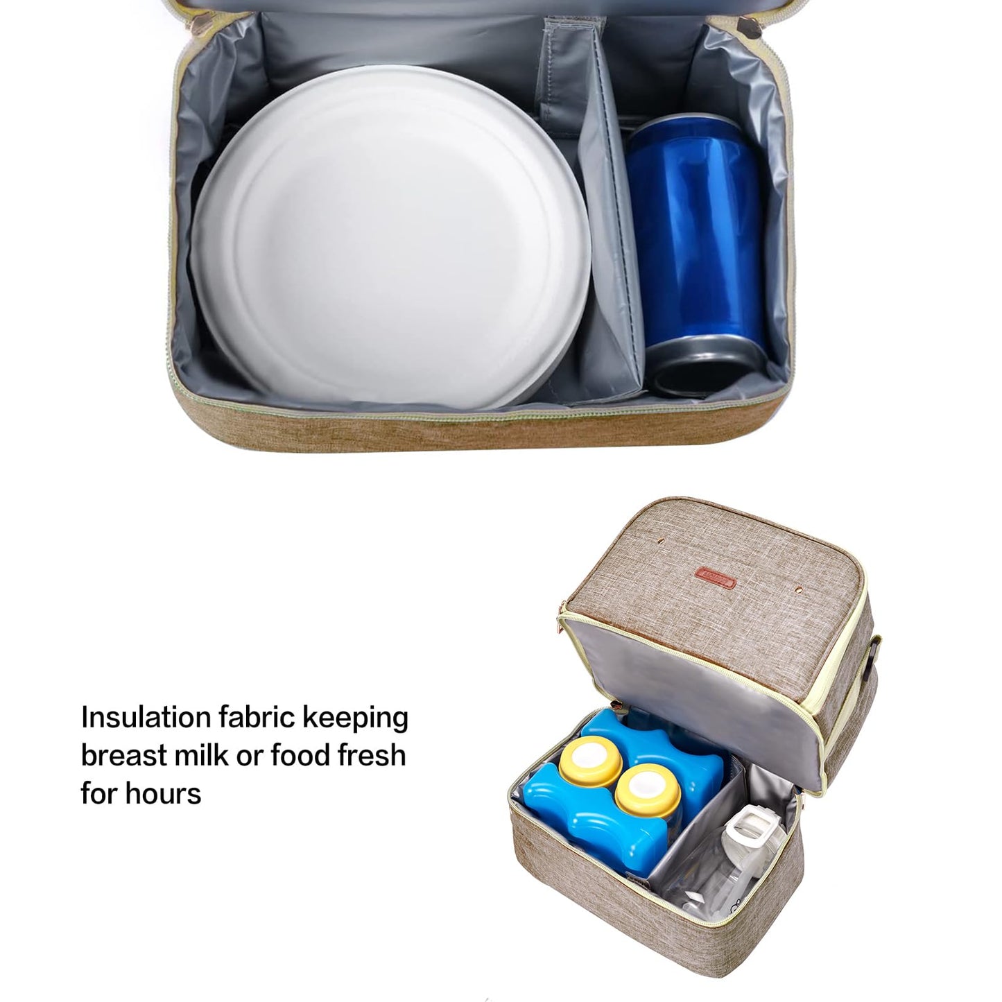 Breast Pump Bag Cooler Compartment For Breast Pump - Cooler And Moistureproof Bag Double Layer For Mother Breast Milk Pump Lunch