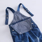 Kidscool Space Baby Boy Girl Jean Overalls,Toddler Ripped Denim Cute Workwear,Blue,18-24 Months
