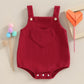 Jlkgicf Baby Boy Girl Onesie Outfit Overalls Jumpsuit Sleeveless Heart Pocket Corduroy Rompers Newborn Valentine Clothes (Red23,