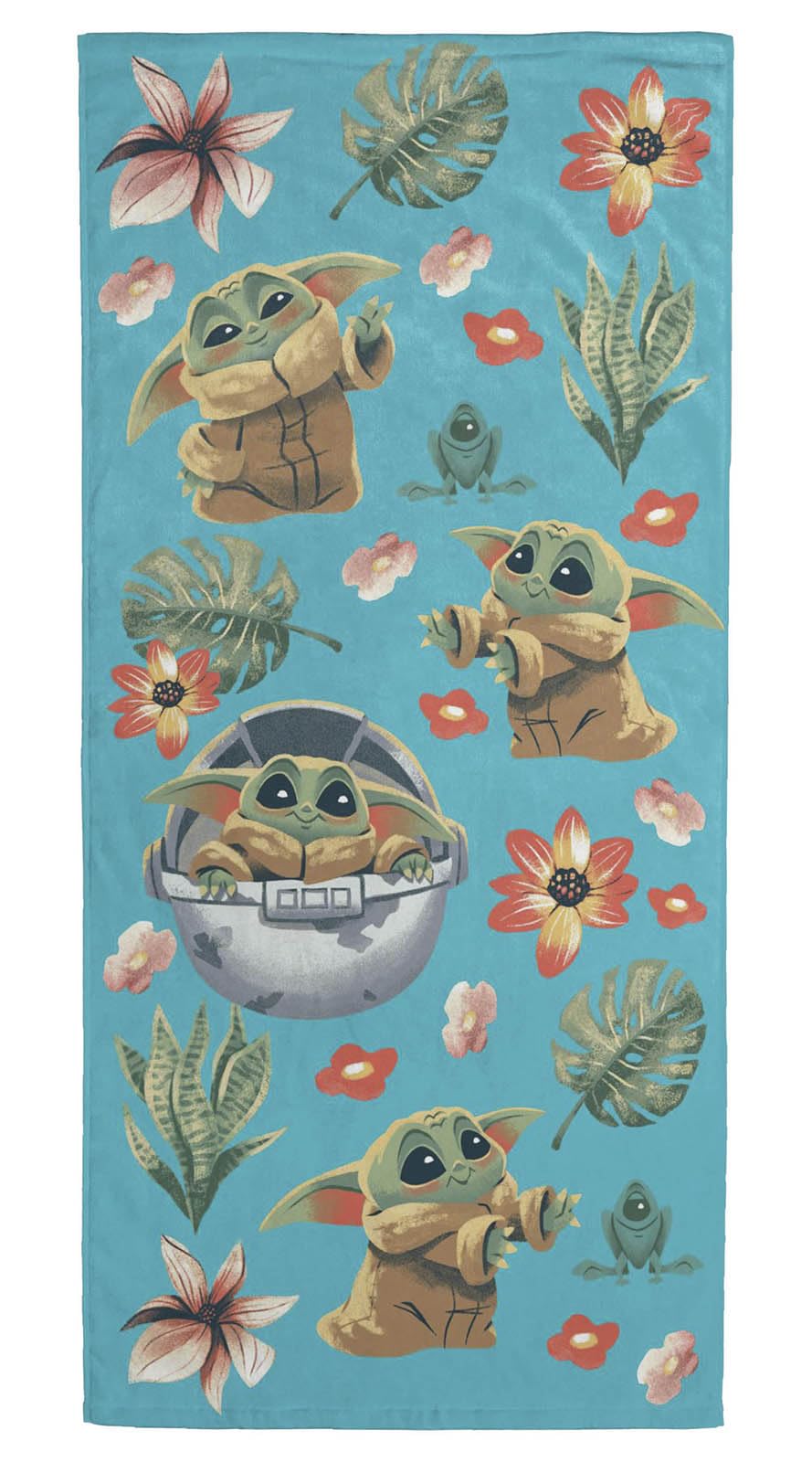 Jay Franco Star Wars The Mandalorian Kids Bath Pool Beach Towel - Super Soft & Absorbent Baby Yoda Grogu 100% Cotton Towel, Meas