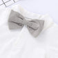 Rushaibar Baby Boys Formal Outfits Suit Set Romper Suspenders Shorts Pants Bowtie Wedding Tuxedo Cake Smash Clothes Grey 0-6 Mon