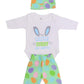 Unique Baby Boys Easter Bunny Has Arrived Egg Outfit With Cap (Newborn)