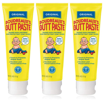 Boudreauxs Boudreauxs Butt Paste, Diaper Rash Ointment, Tube 4 oz (Quantity of 3)