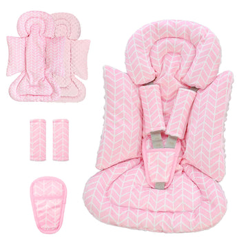 4 In 1 Infant Car Seat Insert, Baby Car Seat Head Body Support For Girls & Boys, Reversible Newborn Car Seat Insert With 3 Extra