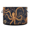Canvas Storage Organizer Bin, Octopus (4) Storage Basket Laundry Hamper with Handle for Clothes Playroom Decor, Large, 20 in Dia