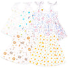 Kidbea Extra Soft Muslin Fabric Baby Girls Frock | Mickey, Tiger, Space, Rainbow And Cute Chick Print With Size 912 Months | Pa
