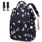 Butterfly Diaper Bag Backpack for Baby Girls Boys, Large Capacity Multifunction Waterproof Maternity Mom Nappy Bags with Strolle