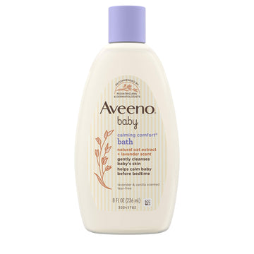 Aveeno Baby Calming Comfort Bath & Wash With Relaxing Lavender & Vanilla Scents & Natural Oat Extract, Hypoallergenic & Tear-Fre