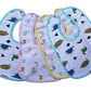 Babygo Cotton Baby Bibs | Multicolored Waterproof Feeding Bibs With Titch Button, Soft, Washable & Reusable, Gentle On BabyS Ski