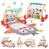 Cute Stone Baby Gym Play Mat & Baby Learning Walker, Baby Activity Mat With Play Piano, Musical Activity Center With Lights, Bab