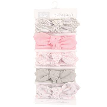 Hudson Baby Unisex Cotton And Synthetic Headbands, Gray Feather, 0-24 Months