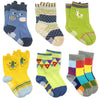 Allydrew Peek A Boo Animal Non-Skid Boy'S Toddler Socks (Set Of 6), Small