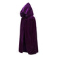 Knelor Kids Hooded Velvet Cloak Robe Halloween Cosutme Cape Fancy Cosplay Costumes 3 To 16 Years (L/Age 8-16, Purple)