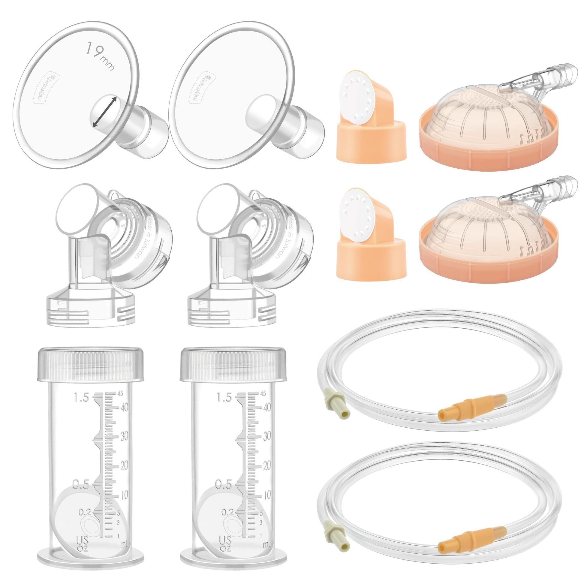 Maymom Pump Parts Compatible with Medela Symphony, 19mm Flange (Detachable Shield and Connector) Not Original Medela Symphony Re