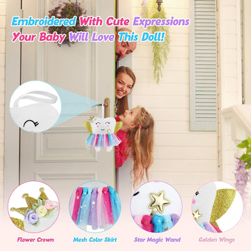 Malihome Beautiful Tooth Fairy Pillow Colorful Skirt Tooth Fairy Doll Lost Teeth Keepsake Gift For Kids