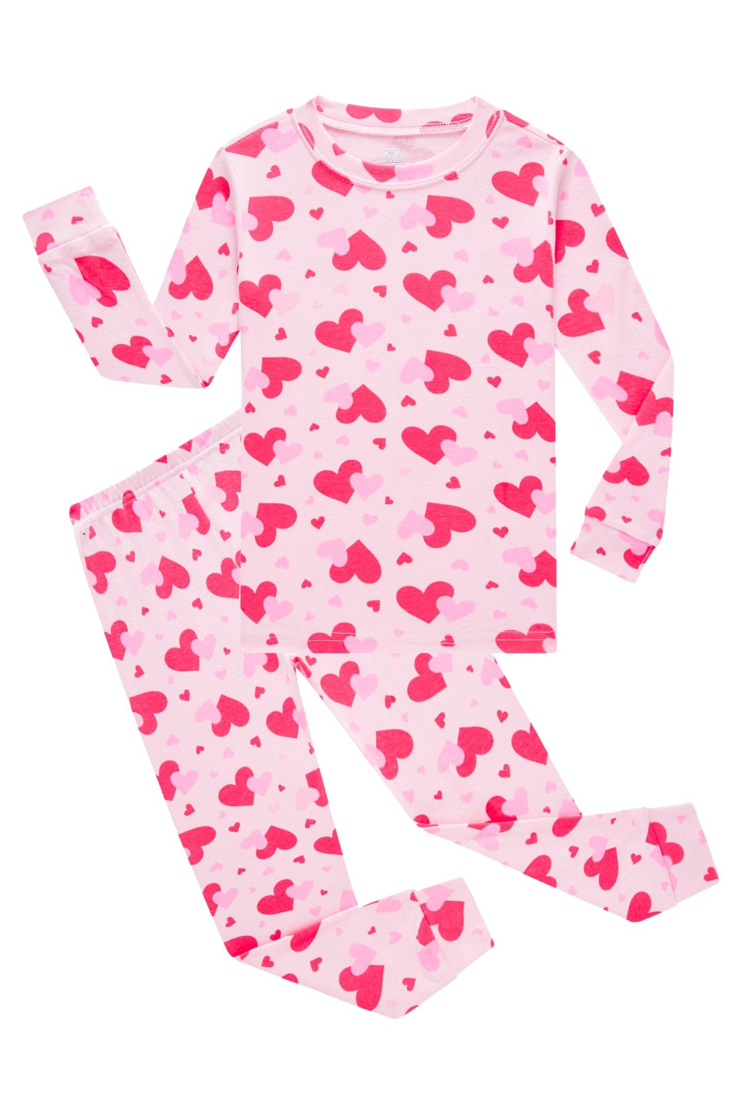 Kikizye Baby Girls Valentine'S Day Pajamas Kids Long Sleeve Cotton Pjs Toddler Love Jammies Size 18-24 Monthes