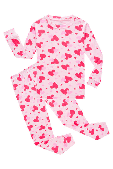 Kikizye Baby Girls Valentine'S Day Pajamas Kids Long Sleeve Cotton Pjs Toddler Love Jammies Size 18-24 Monthes